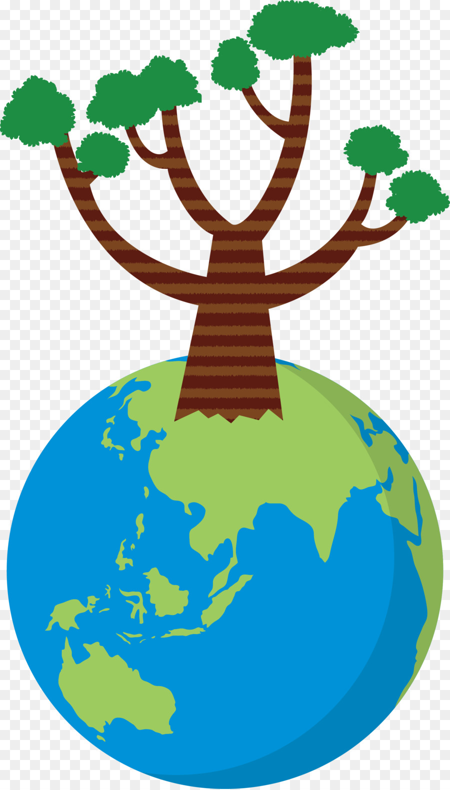 Tierra Con árbol，Planeta PNG