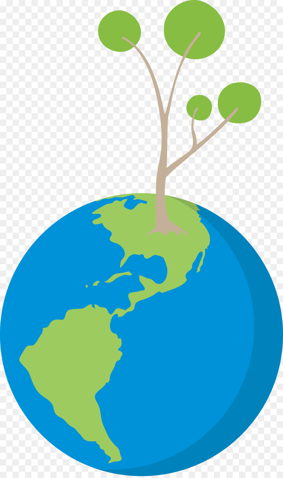 Tierra Con árbol，Planeta PNG