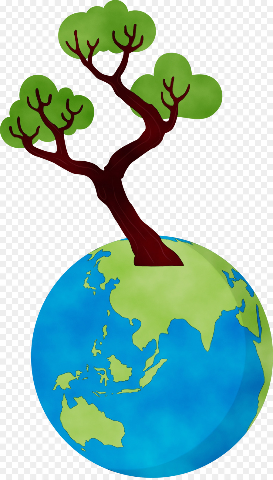 Tierra Con árbol，Planeta PNG