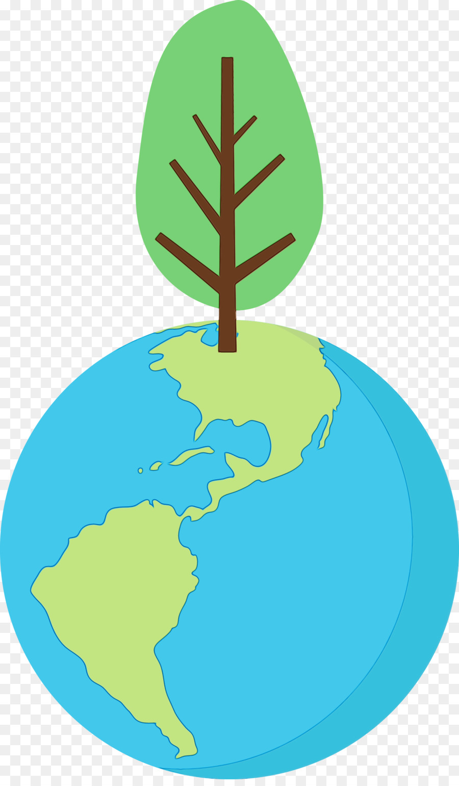 Tierra Con árbol，Planeta PNG