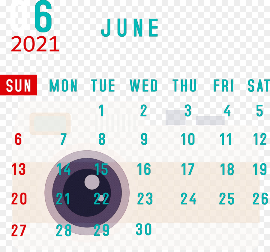 Calendario Junio 2021，Fechas PNG