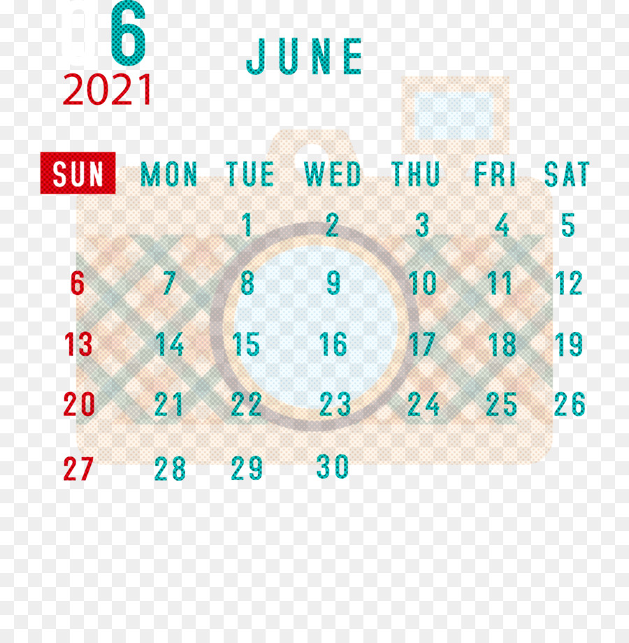 Calendario Junio 2021，Fechas PNG