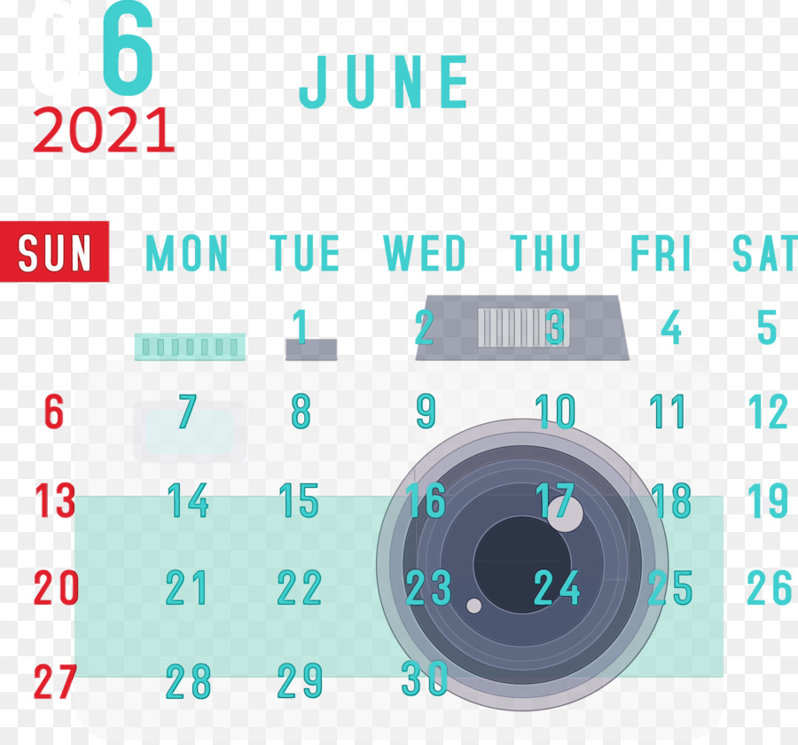 Calendario Junio ​​2021，Fechas PNG