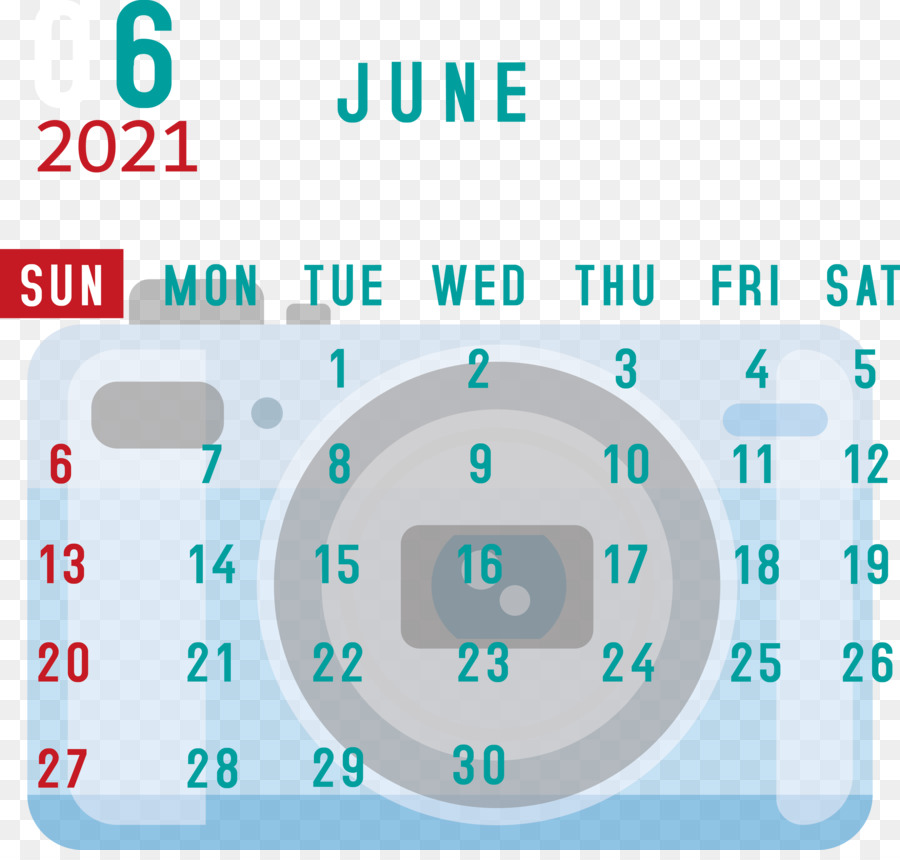 Calendario Junio ​​2021，Fechas PNG