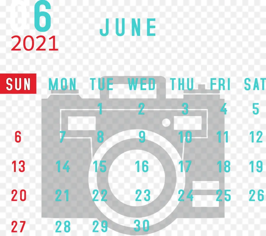 Calendario Junio ​​2021，Mes PNG