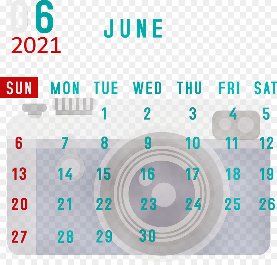 Calendario Junio ​​2021，Fechas PNG