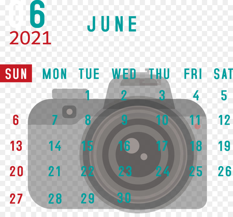 Calendario Junio ​​2021，Fechas PNG