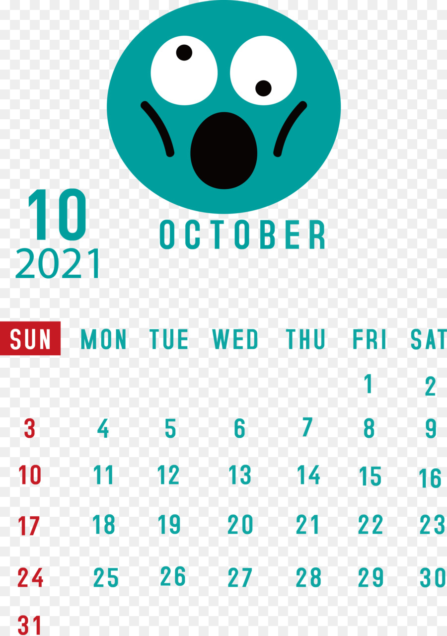 Calendario Octubre，Mes PNG