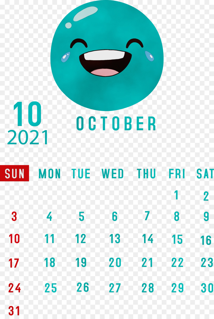 Calendario Octubre，Mes PNG