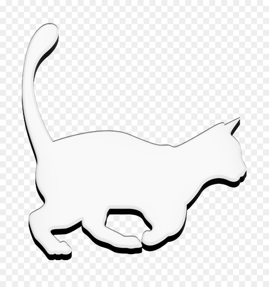 Silueta De Gato，Felino PNG