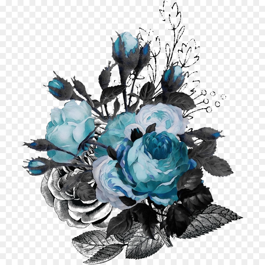 Flores Azules，Ramo PNG