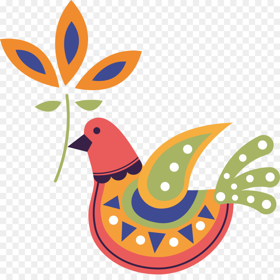 Pájaro Colorido，Ala PNG