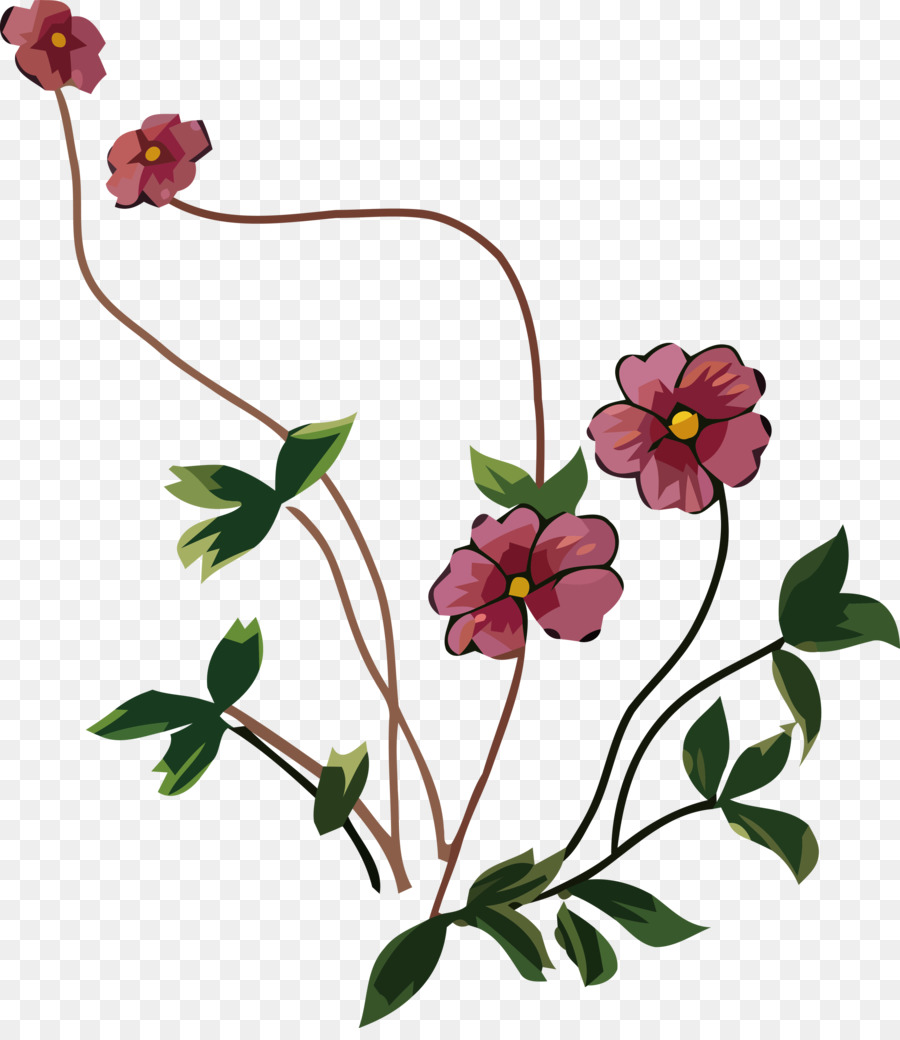 Diseño Floral，Tallo De La Planta PNG