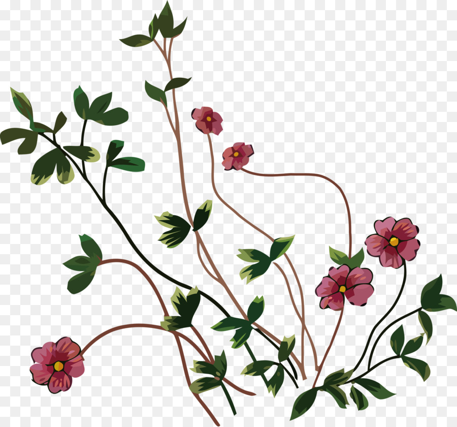 Tallo De La Planta，Diseño Floral PNG