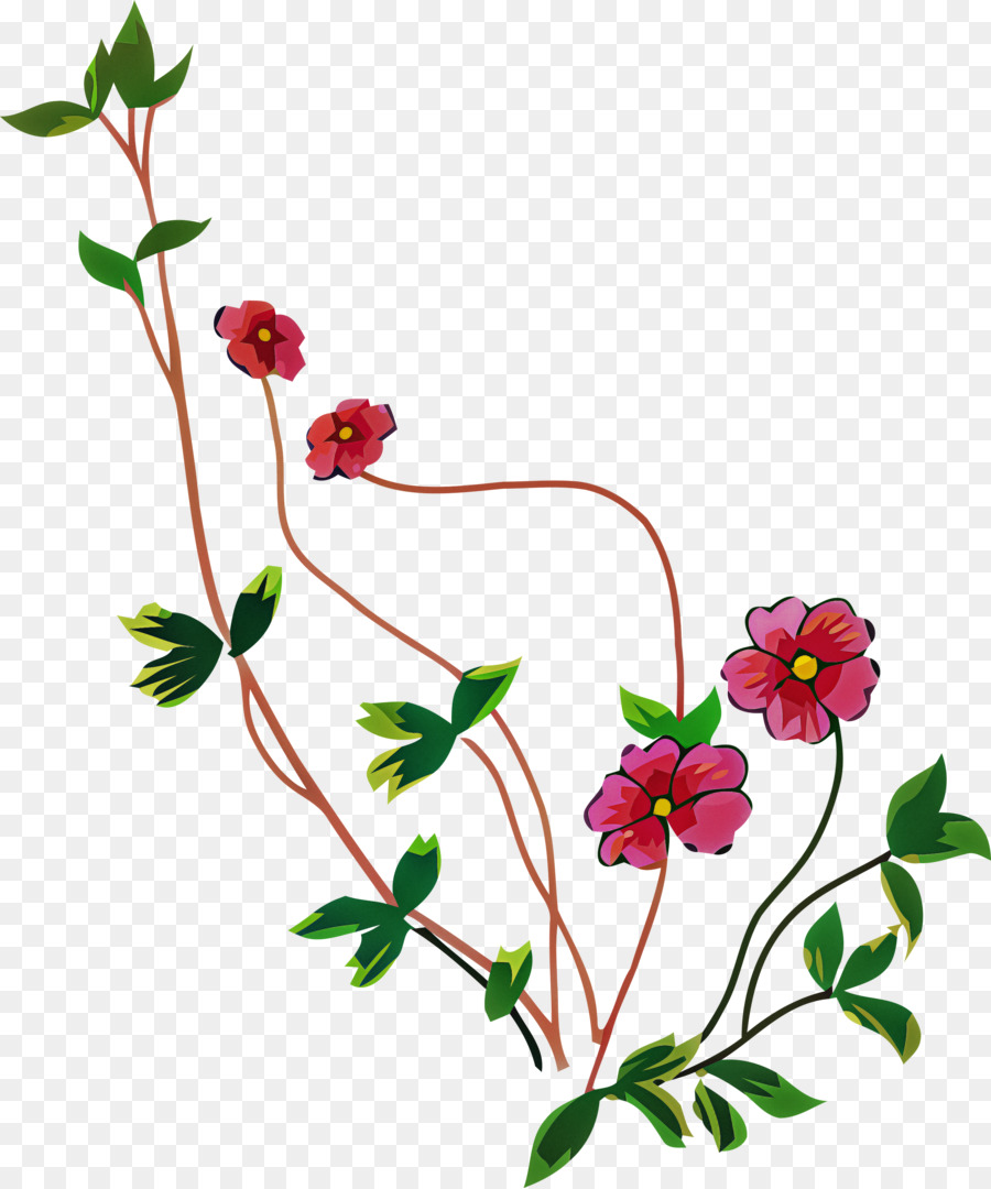 Diseño Floral，Tallo De La Planta PNG