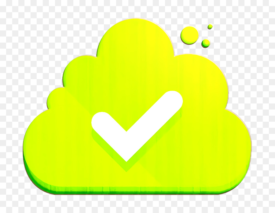 Marca De Verificación En La Nube，Verde PNG