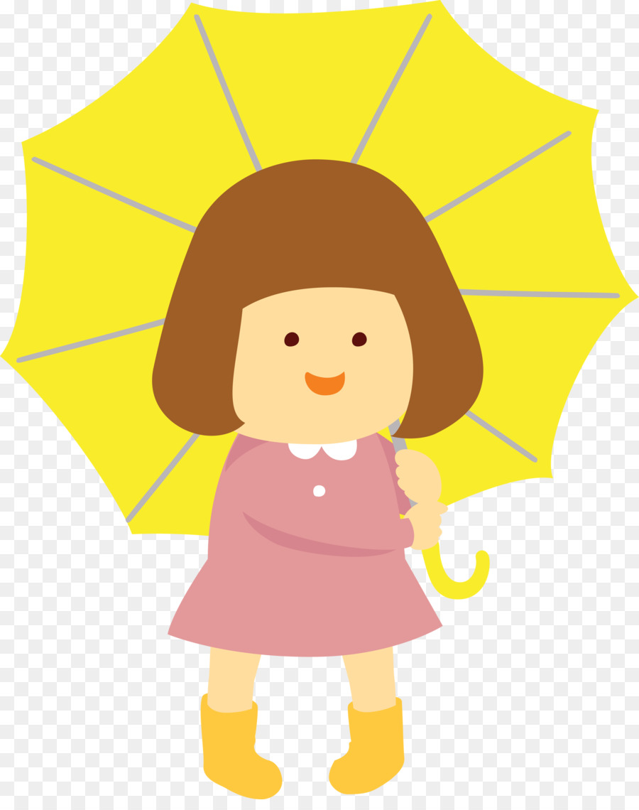 Chica Con Paraguas，Lluvia PNG