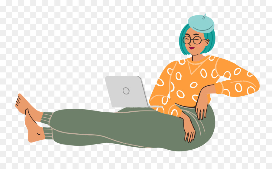 Mujer Con Computador Portatil，Computadora PNG