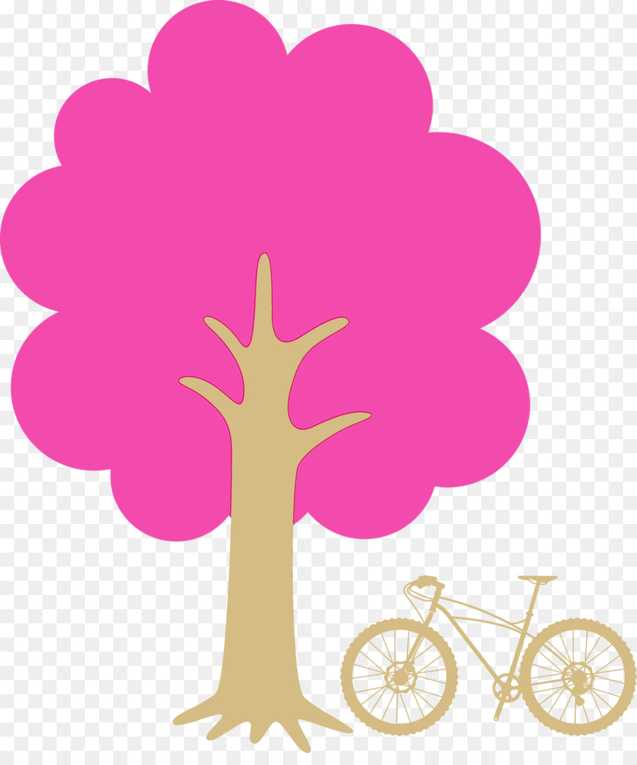 árbol Rosa，Bicicleta PNG