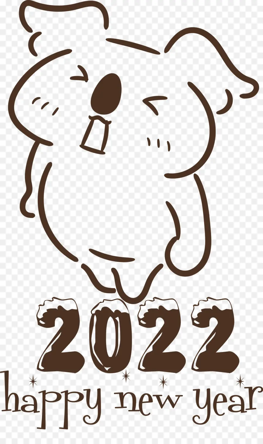 Feliz Año Nuevo 2022，Coala PNG