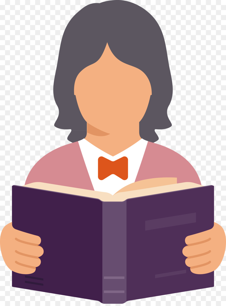 Mujer Leyendo，Libro PNG