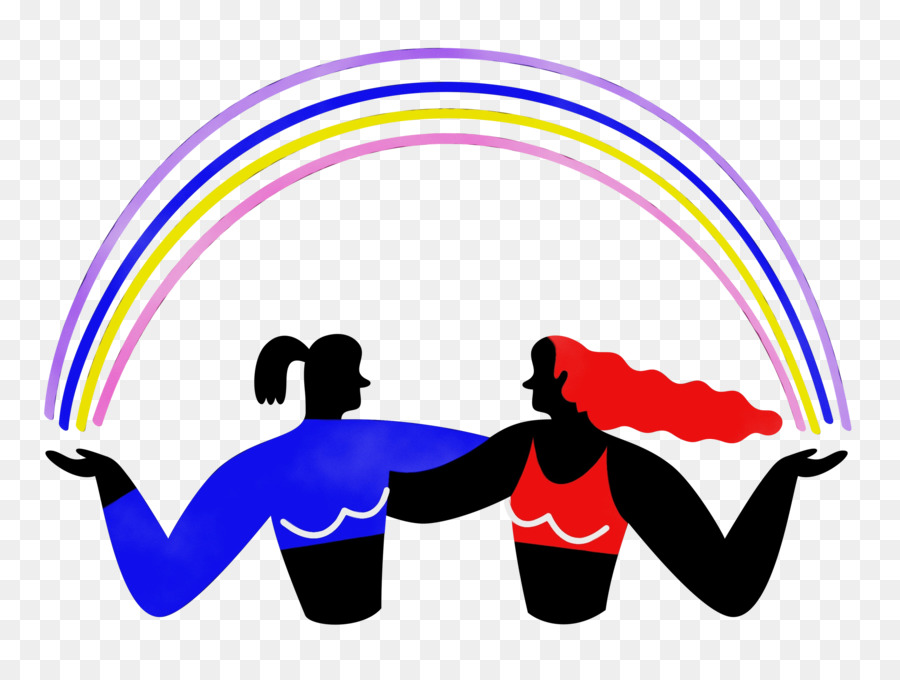 Dos Mujeres Con Arcoiris，Arcoíris PNG