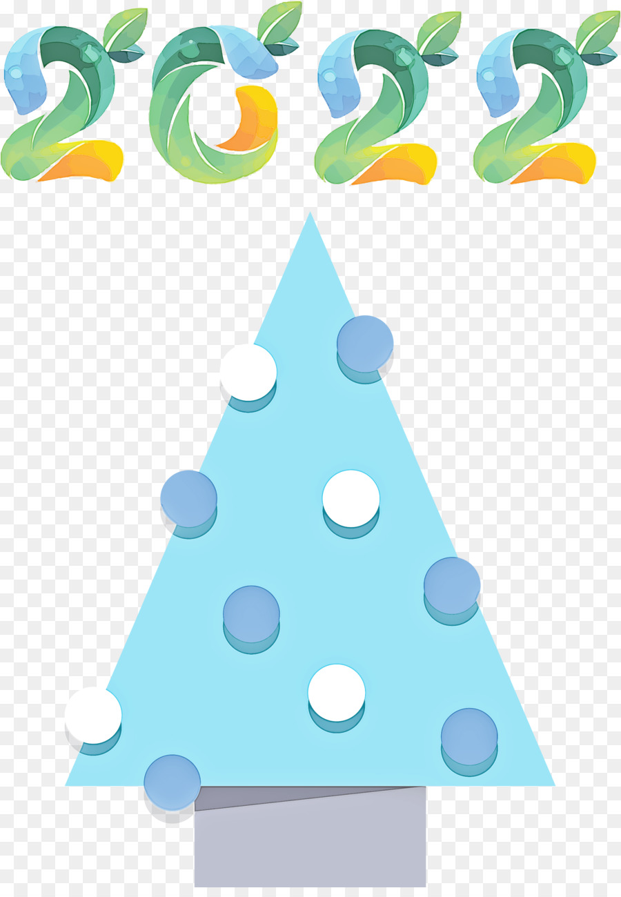 2022 Feliz Año Nuevo Con árbol Decorado，árbol PNG