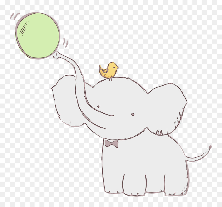 Elefante Dibujo，Azul PNG