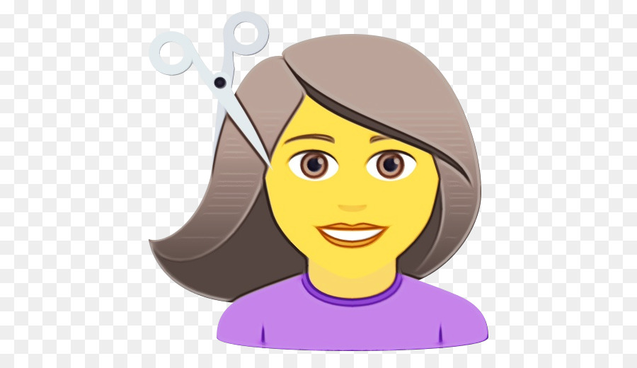 Emoji De Corte De Pelo，Cabello PNG