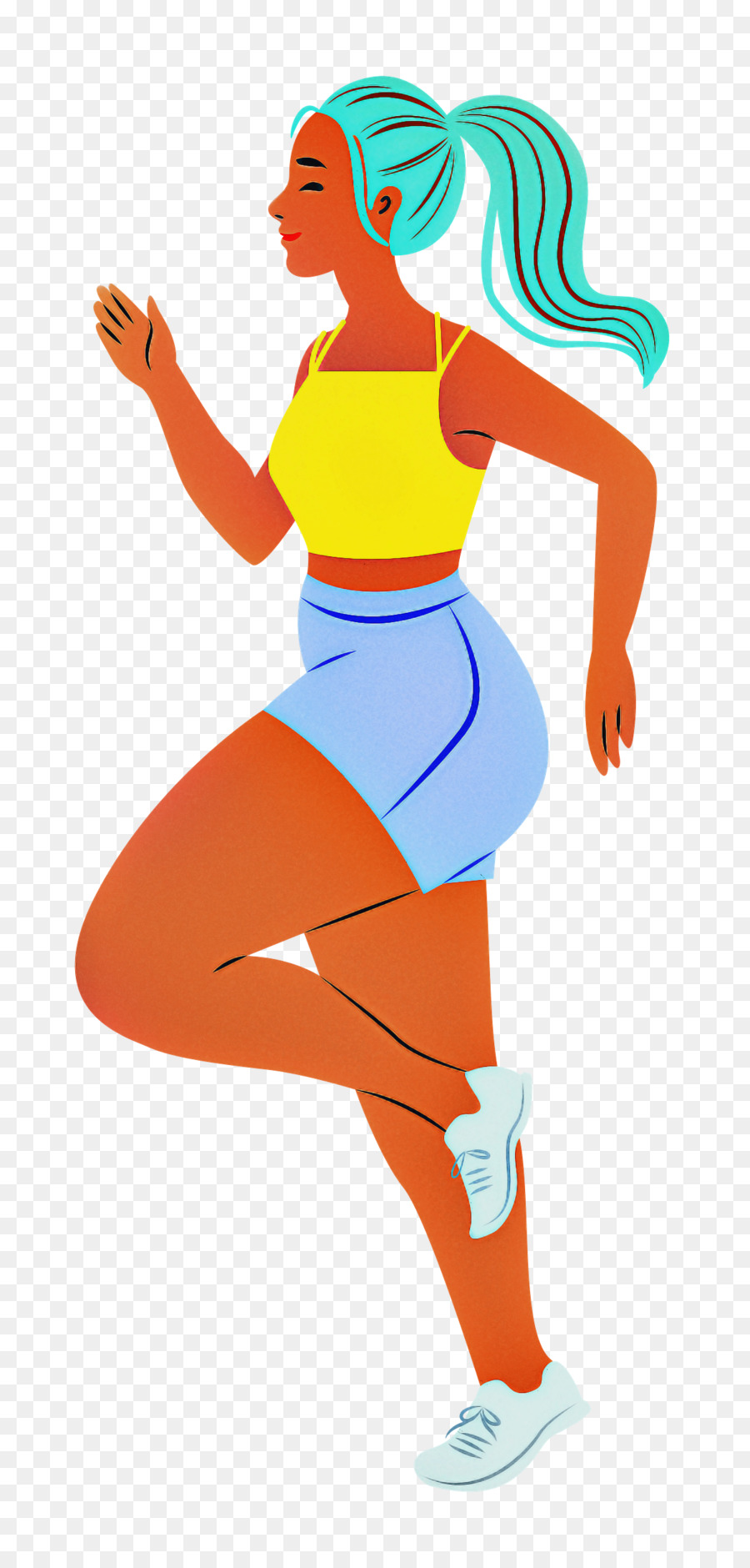 Mujer Corriendo，Ejercicio PNG