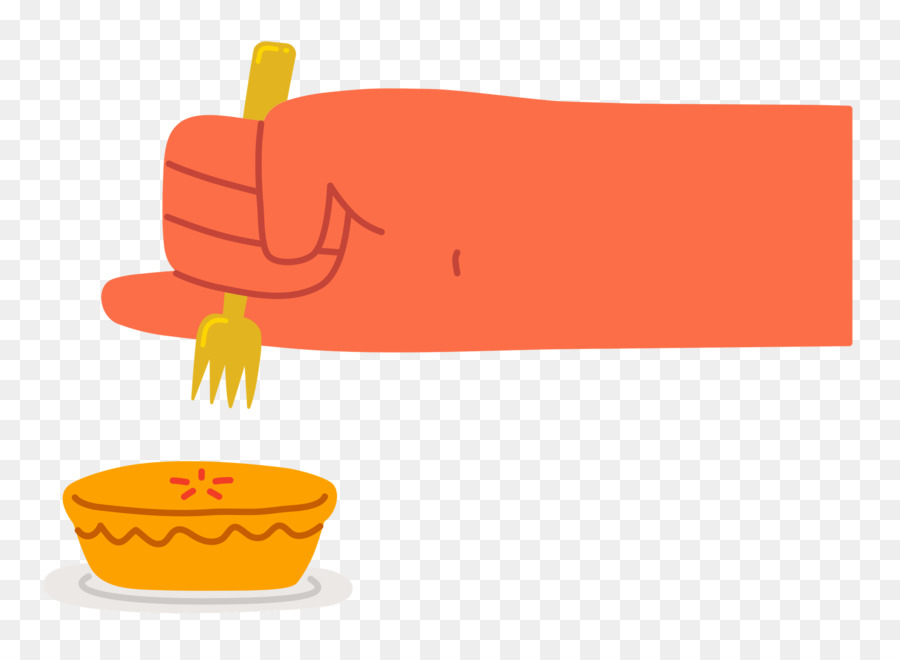 Mano Con Pastel，Tenedor PNG