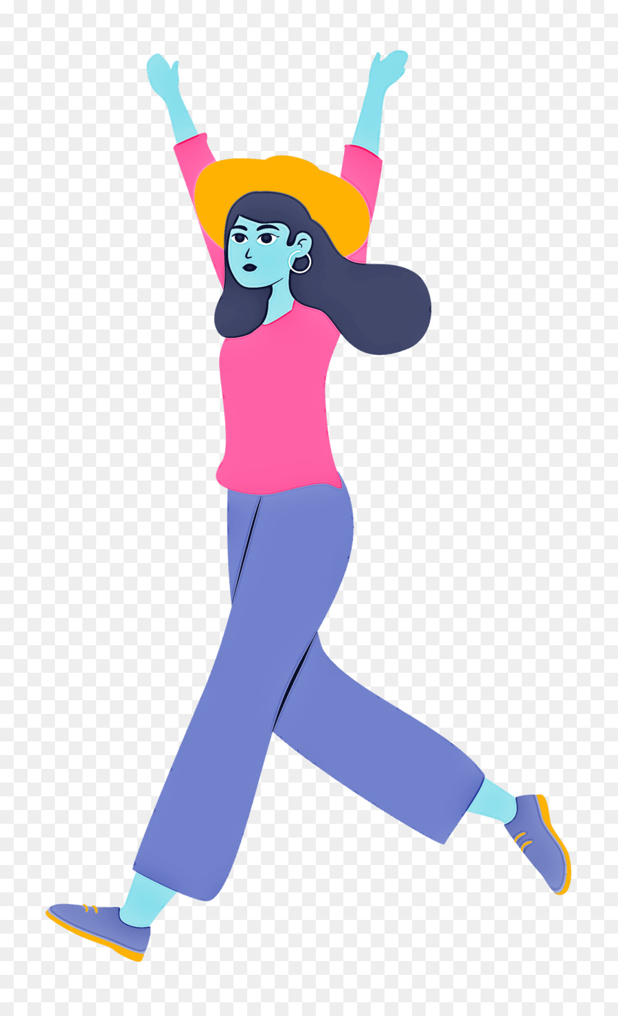 Mujer Caminando，Sombrero PNG