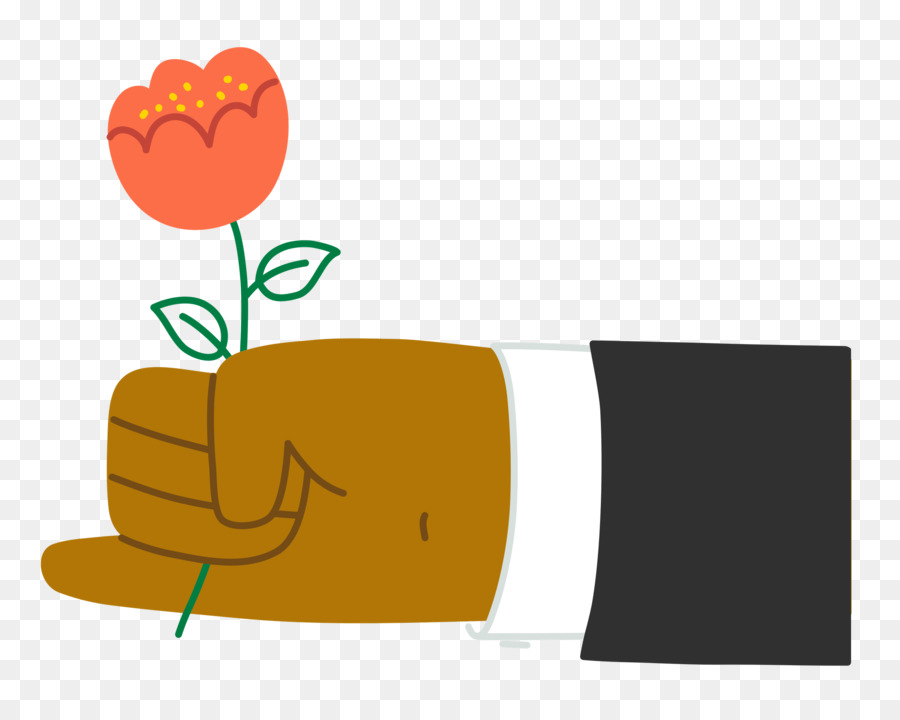 Mano Tatuada Con Flor，Mano PNG