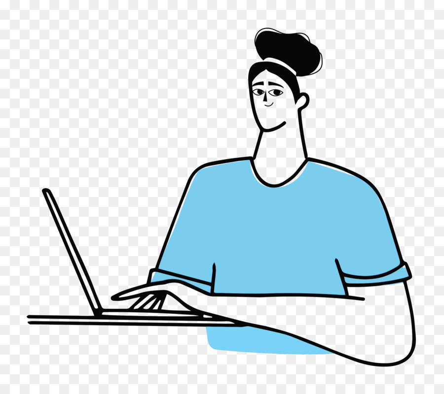 Hombre Con Computador Portatil，Computadora PNG