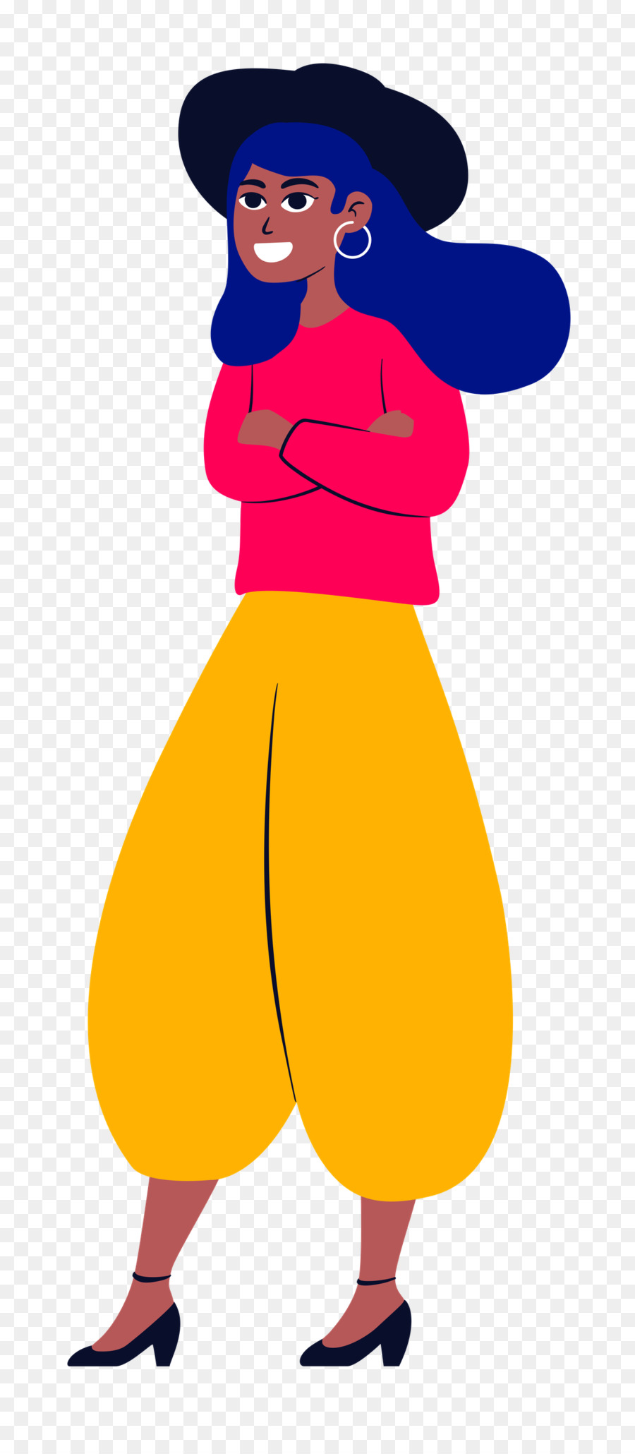 Mujer De Dibujos Animados，Ilustración PNG