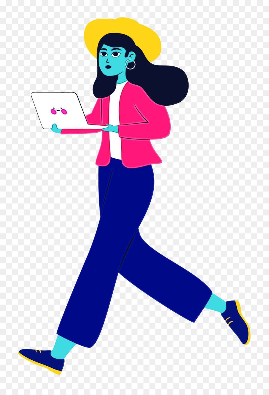 Mujer Caminando，Sombrero PNG