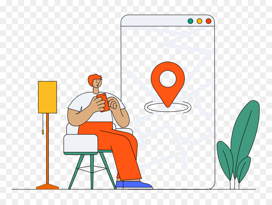 Persona Con Telefono，Pin De Ubicación PNG