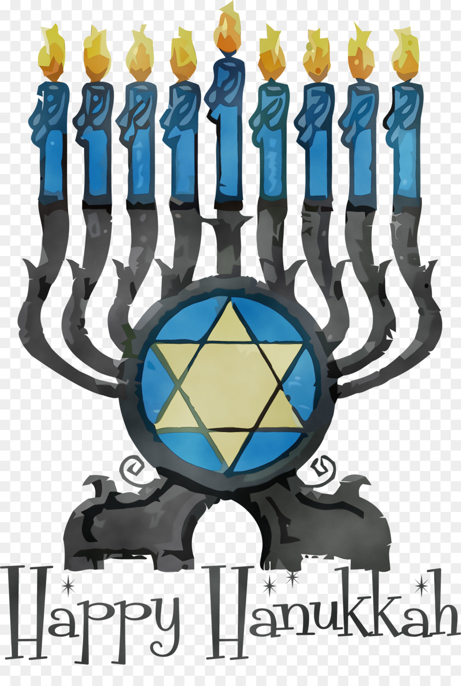 Hanukkah，Menorá De Januca PNG