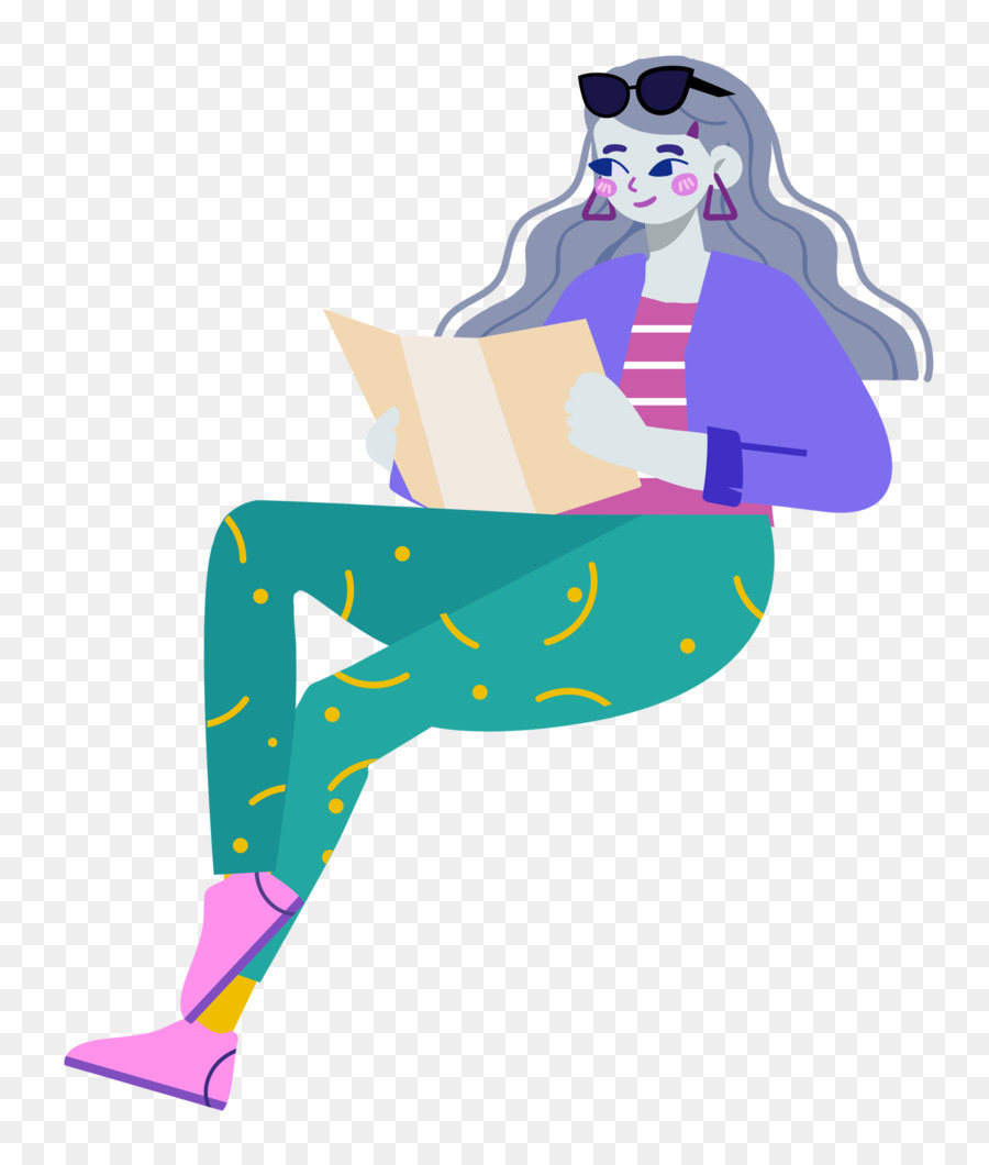 Niña Leyendo，Libro PNG