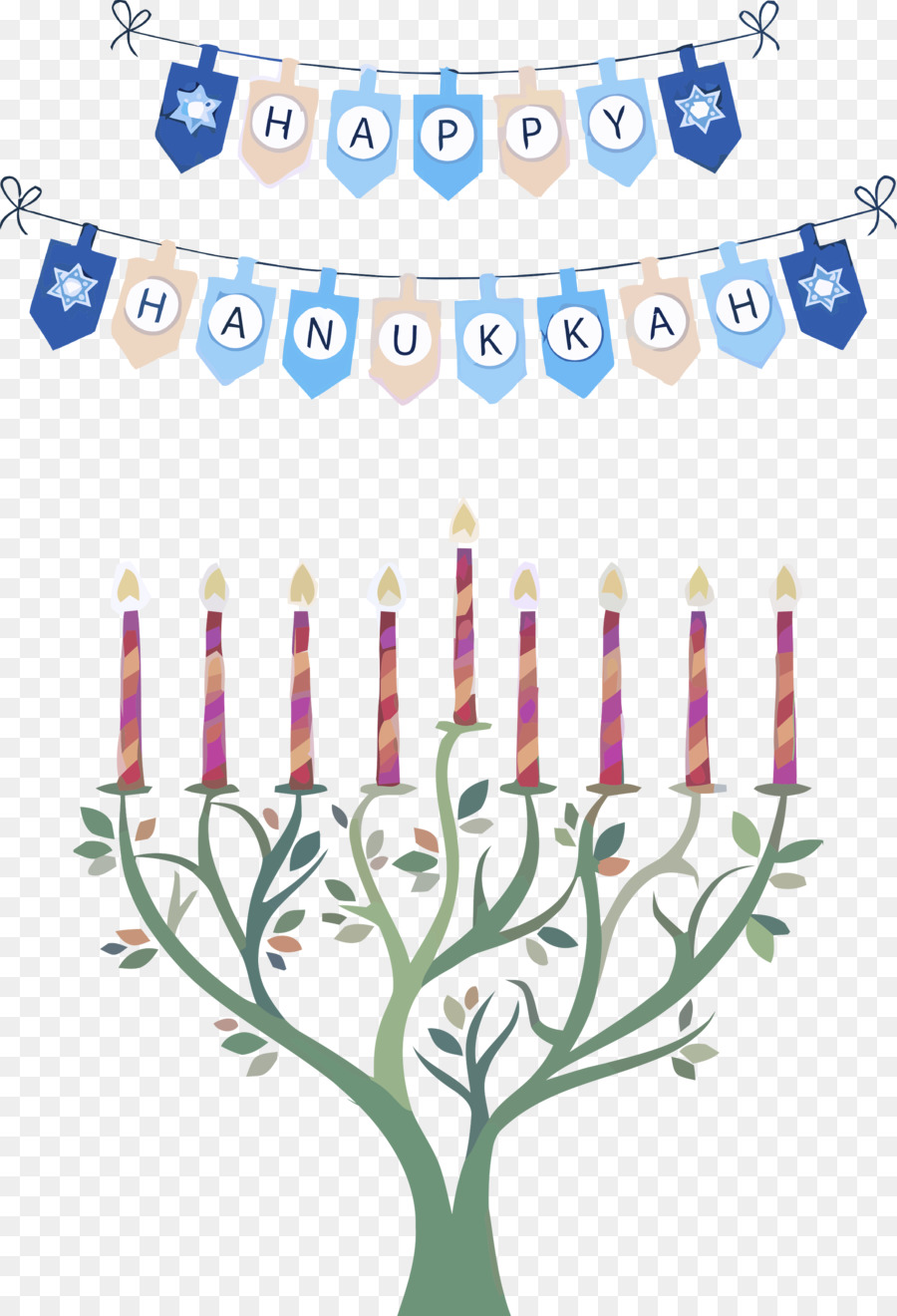 Hanukkah，Menorá De Januca PNG