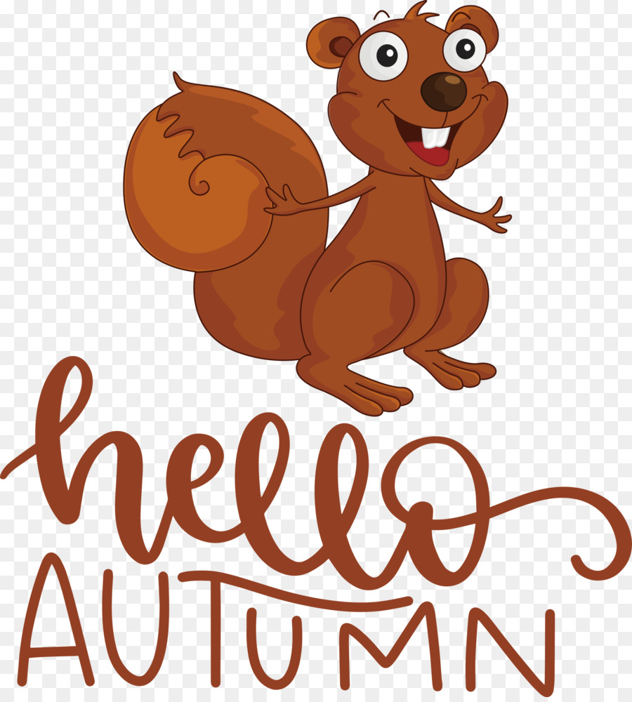 Hola Otoño，Ardilla PNG