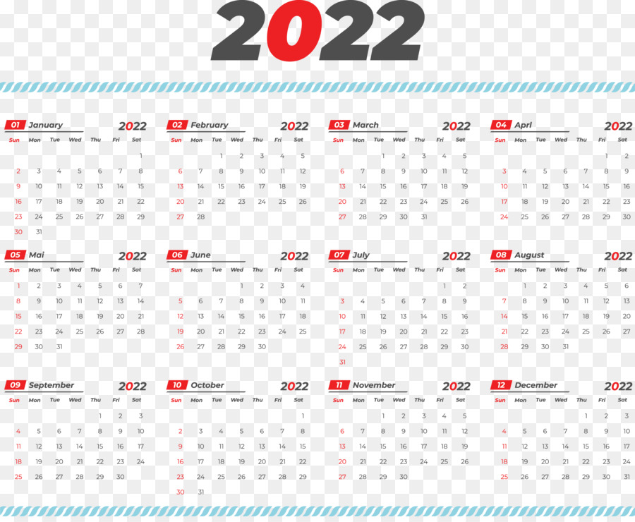 Calendario 2022，Fechas PNG