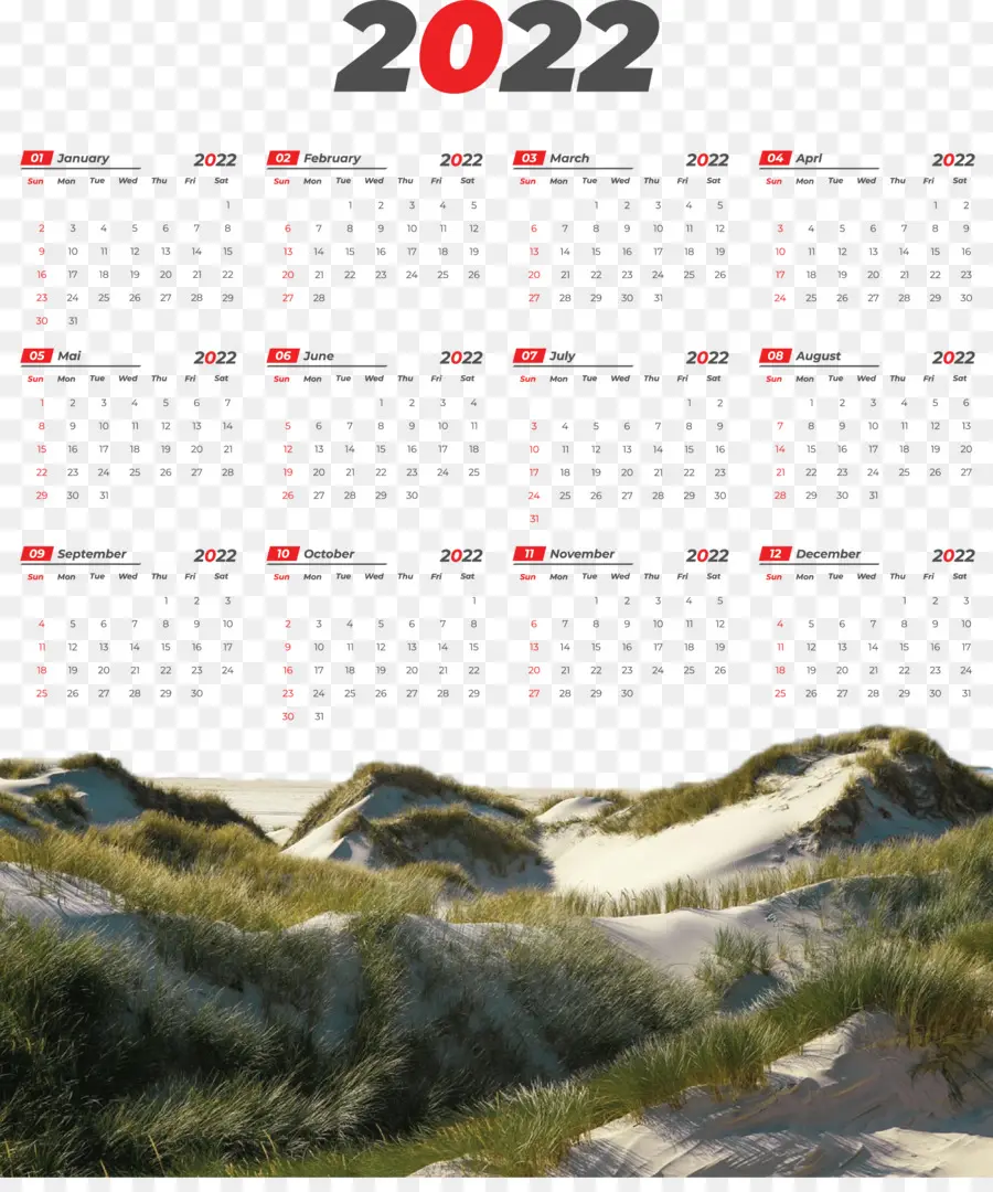 Calendario 2022，2022 PNG