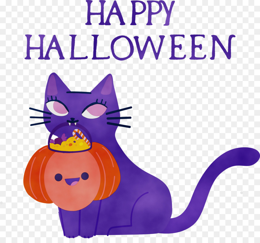 Gato De Halloween，Calabaza PNG