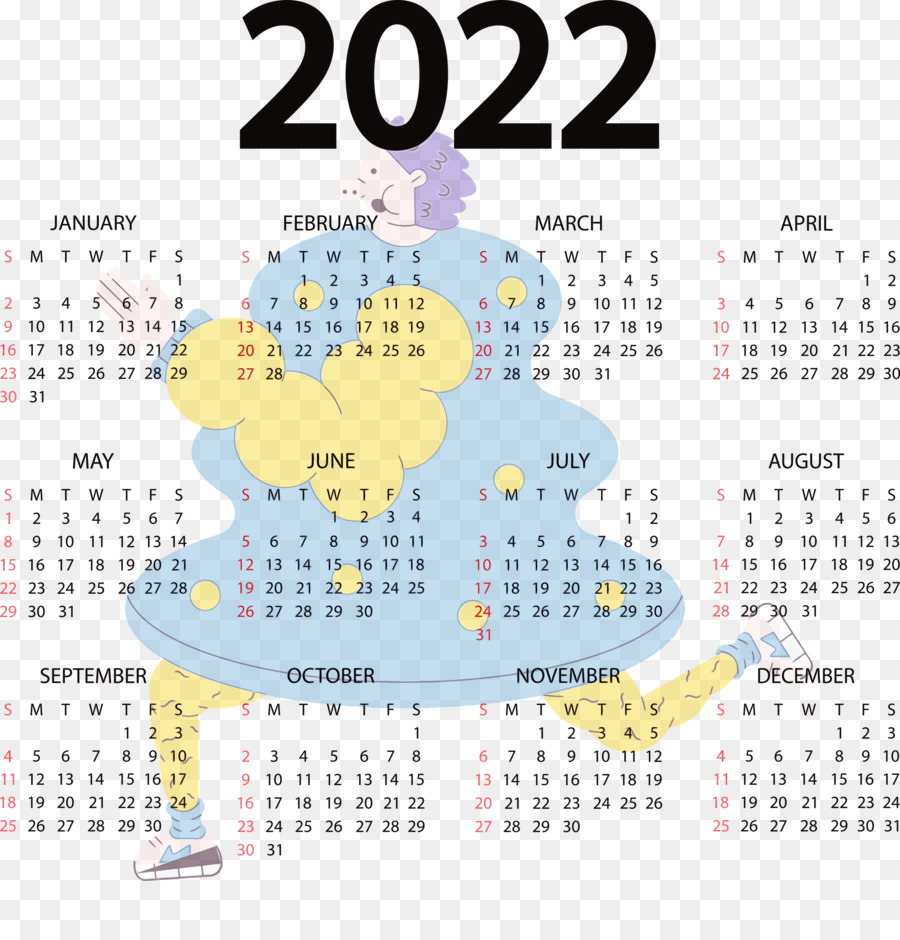 Calendario 2022，Año PNG