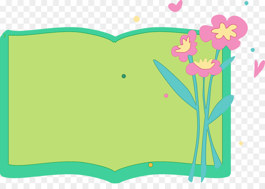 Libro Abierto，Flores PNG