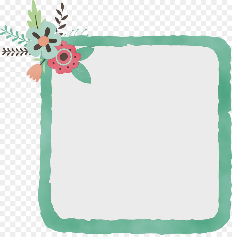 Diseño Floral，Rectángulo PNG