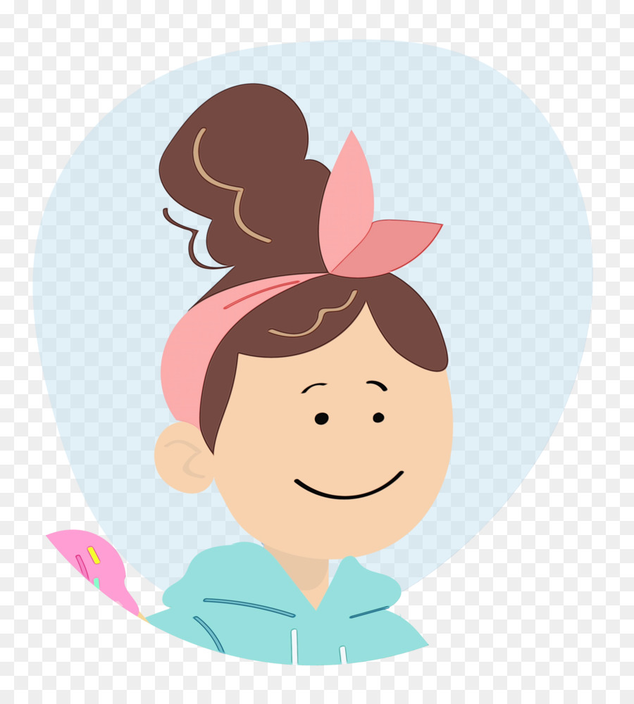 Chica Con Diadema，Sonriente PNG