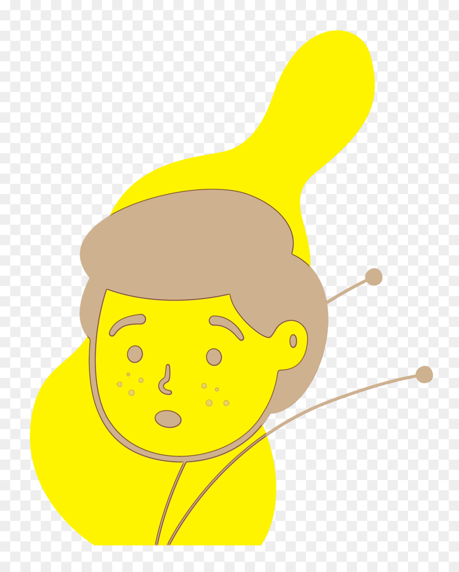 Niño De Dibujos Animados，Amarillo PNG