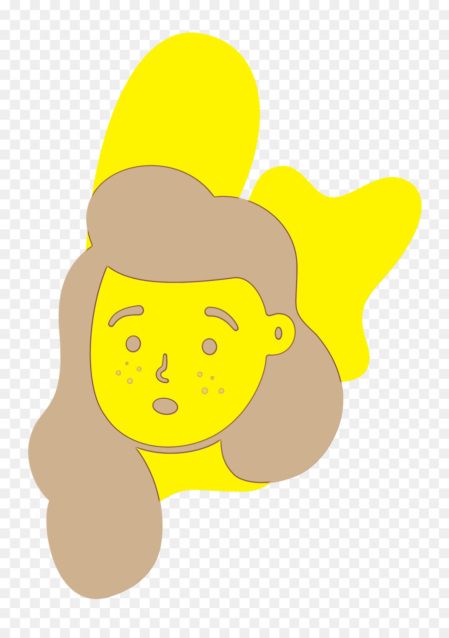 Cara Amarilla De Dibujos Animados，Personaje PNG